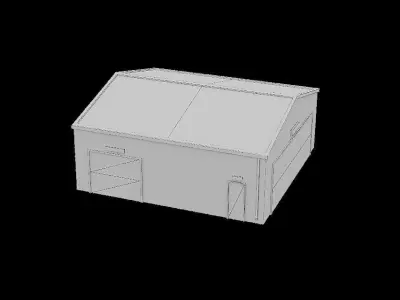AIRPORT LOW-POLY warehouse Low-poly 3D model