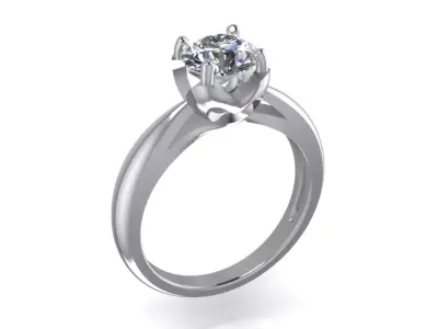 Engagement Ring  STL File Format ready For 3D Printing - CC54 3D print model