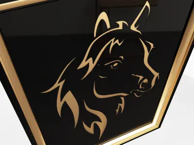 Horse Frame Decoration 3D model