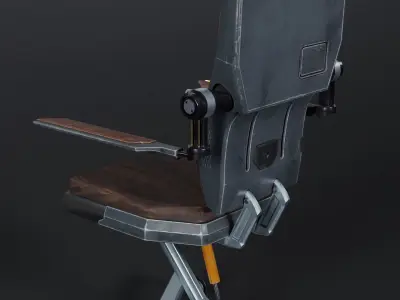 SciFi Furniture - Office Chair Low-poly 3D model