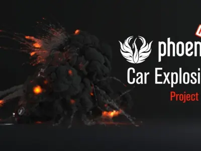 Phoenix FD Car Explosion ProjectFile  PFD Settings  3D model