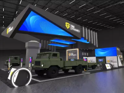 13x26 All Side Exhibition Stand 3D model