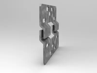 Steel Bracket platten wall Free 3D model