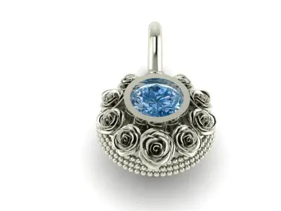 Rose earring   439 3D print model
