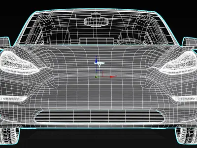 Tesla model 3 car 3D model