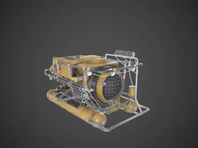 Submarine Low-poly 3D model Low-poly