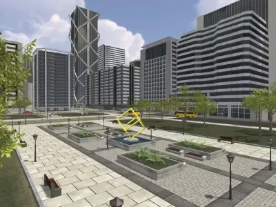 LifeCity Medium Version Low-poly 3D model