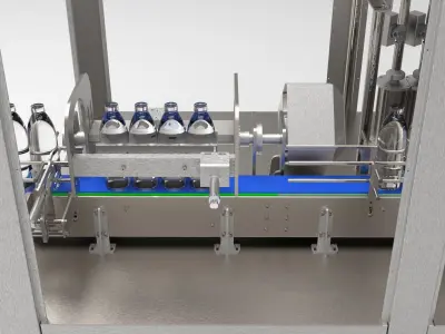 Bottles Washing Filling And Capping Line  3D print model