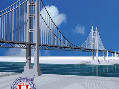bridge golden gate in california 3D model