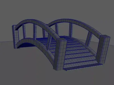 Wooden briz  Free low-poly 3D model