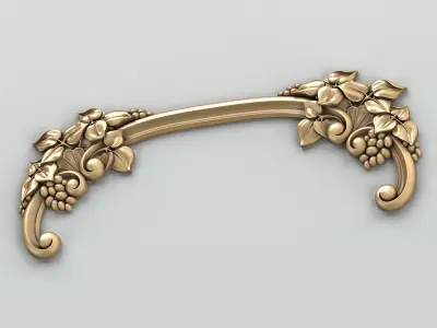 Carved decor horizontal 017 3D model