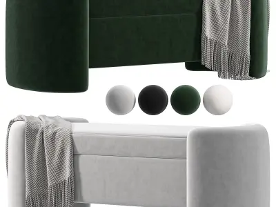 Storage Bench By Crateand Barrel 3D model