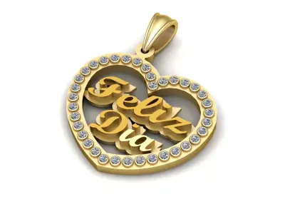 Luxury Gold Pendant 3D print model