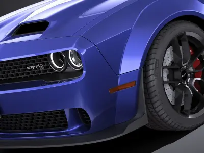 LowPoly Dodge Challenger SRT Hellcat 2019 Low-poly 3D model