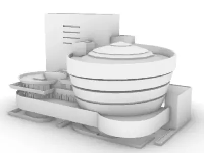 Guggenheim Frank-Lloyd-Wright Low-poly 3D model
