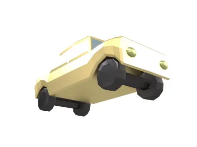 Cartoon Car v2 004 Low-poly 3D model