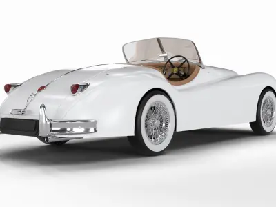 Jaguar XK140 1954 3D model