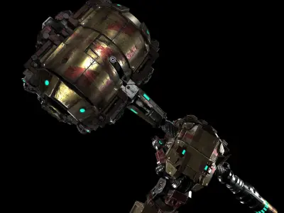 Sci fi Hand and Hammer 3D model