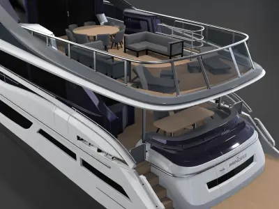 P X95 Luxury Motor Yacht - X Class 3D model