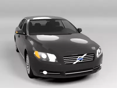 VOLVO S80 LOWPOLY Low-poly 3D model