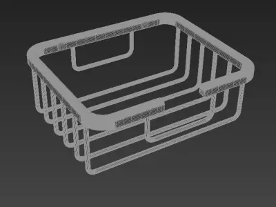 Hotel Square Wire Soap Dish Eko 3D model