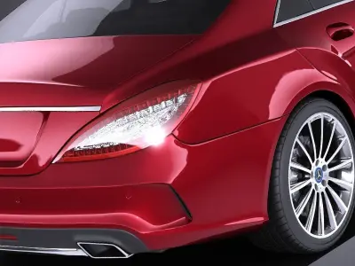 Mercedes-Benz CLS 2015 VRAY 3D model