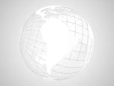Globe News Skeleton White 3D model