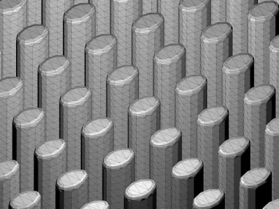 Elliptical Heat Sink 3D print model