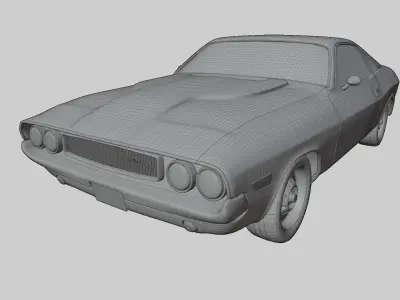 dodge challenger 3D model by talhaacikel3