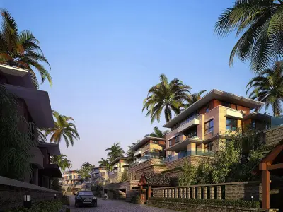 3D model of 2022 luxury fashion villa exterior 67 3D model