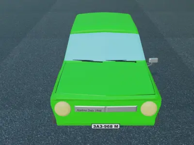 ZAZ 968 M  zaporojec Low-poly 3D model