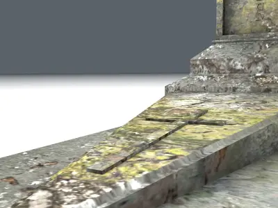 Cemetery 3d model Low-poly 3D model