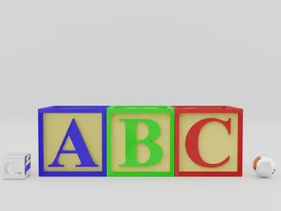 ABC Letters - Kids Letter Blocks 3D model
