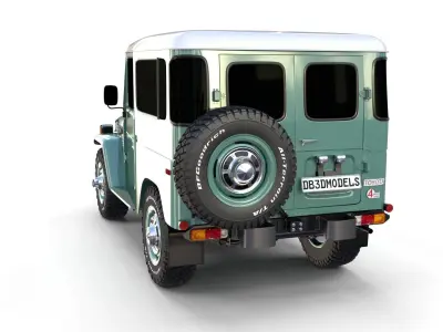 Toyota Land Cruiser FJ 40 Green 3D model