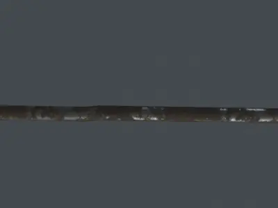 Old barbell Low-poly 3D model