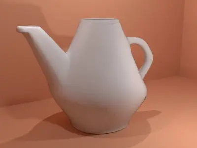 Porcelain Teapot Free low-poly 3D model