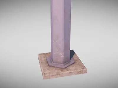 Radio Mast Low-poly 3D model