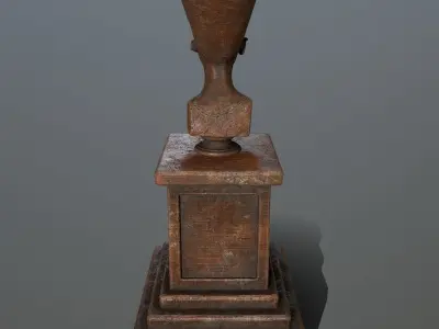 Nefertiti egyptian statue Low-poly 3D model