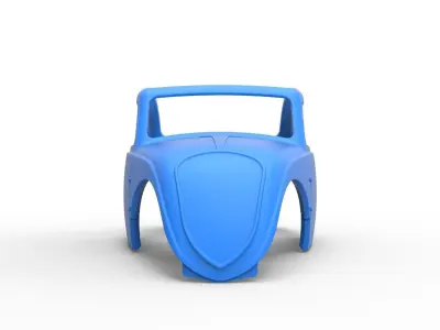 Shell of Vintage front engine dragster Version 5 Scale 1 to 25 3D print model