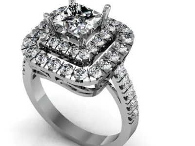 daimond ring 3D print model 18