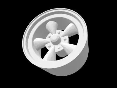 American Racing Torque Thrust D scalable and printable rims 3D print model