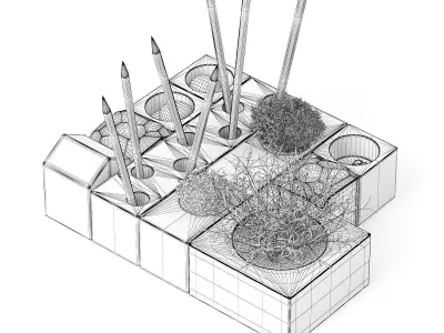 Desk Utensils 1 3D model