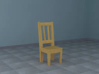 Wooden Chair  3D model