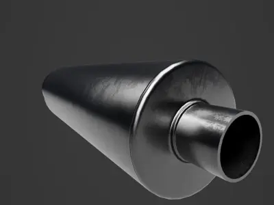Car Sport Exhaust 2 Low-poly 3D model