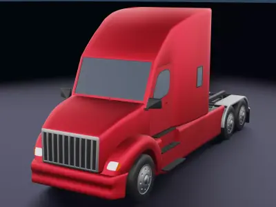 Big Truck Low-poly 3D model PBR game ready Low-poly 3D model