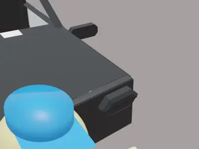 police car Low-poly 3D model 2