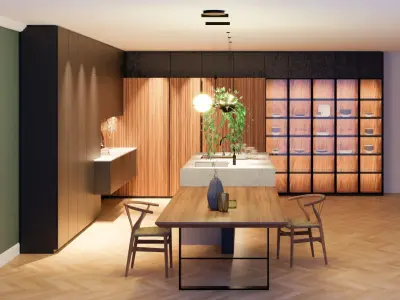 Modern island kitchen 3D model - Key Sbabo - Strip 3D model