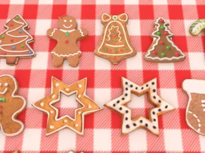 Christmas Cookies Low-poly 3D model