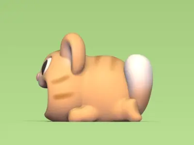 Cat Smile Pot 3D print model