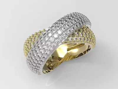 ANILLO DAMA CRUZADO 3D print model